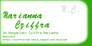 marianna cziffra business card